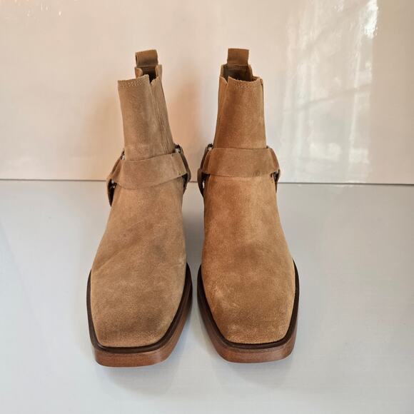 Sam Edelman Bellamie Bootie Women's 6.5 Brown Suede Buckle Strap Cowgirl Western - Picture 2 of 11